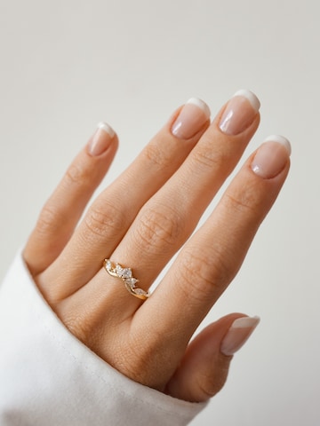 Hey Happiness Ring 'Fireworks'‌ in Gold: Vorderseite