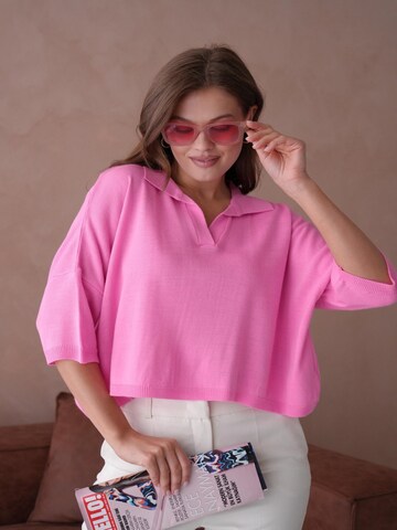 WOMAN VISION Blouse in Roze: voorkant