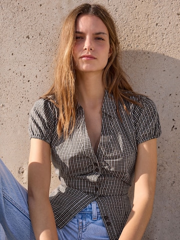 Chemisier Bershka en vert