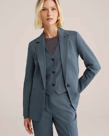 Sacou de la WE Fashion pe albastru: față