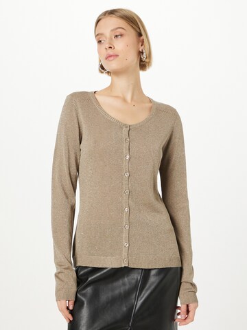 Cardigan 'Laura' minus en marron : devant