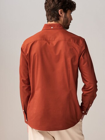 Next Slim fit Button Up Shirt in Red