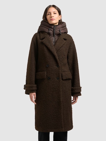 khujo Wintermantel 'Jimena' in Bruin: voorkant