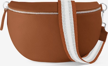 lePelou Gürteltasche 'CHIARA large' in Braun: Vorderseite
