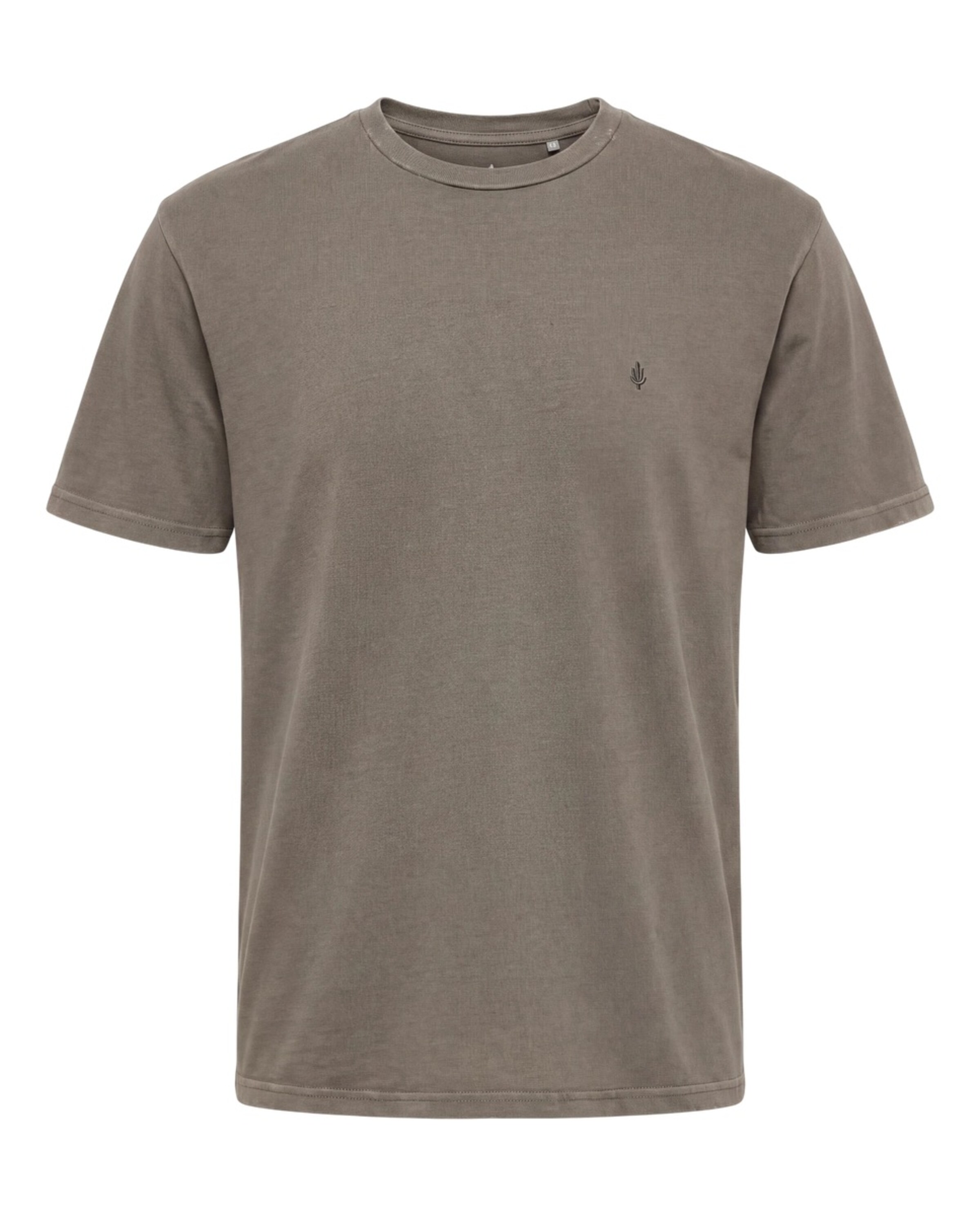 Volcom T-Shirt 'SOLID STONE' in Grau: Vorderseite