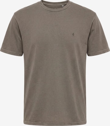 Volcom T-Shirt 'SOLID STONE' in Grau: Vorderseite