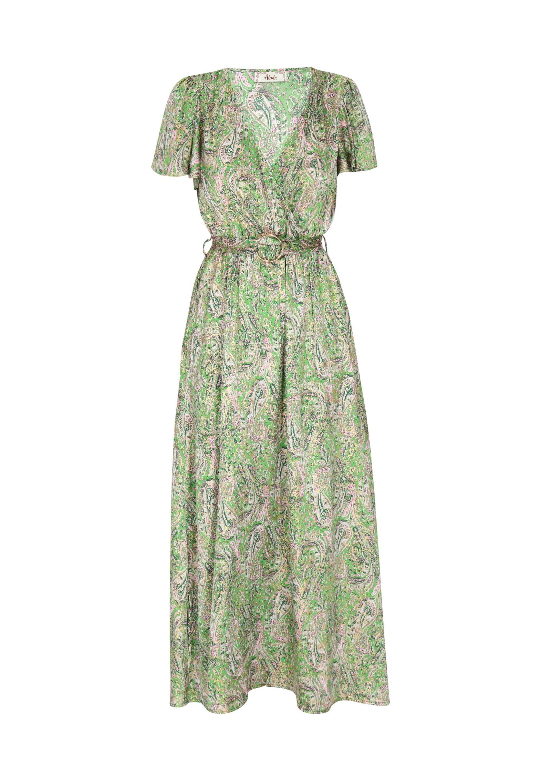 Robe 'Boho' aleida en vert : devant