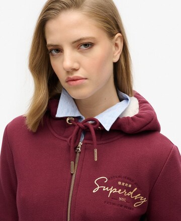 Superdry Sweatvest 'Luxe' in Rood