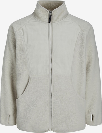 JACK & JONES Fleece jas in Grijs: voorkant