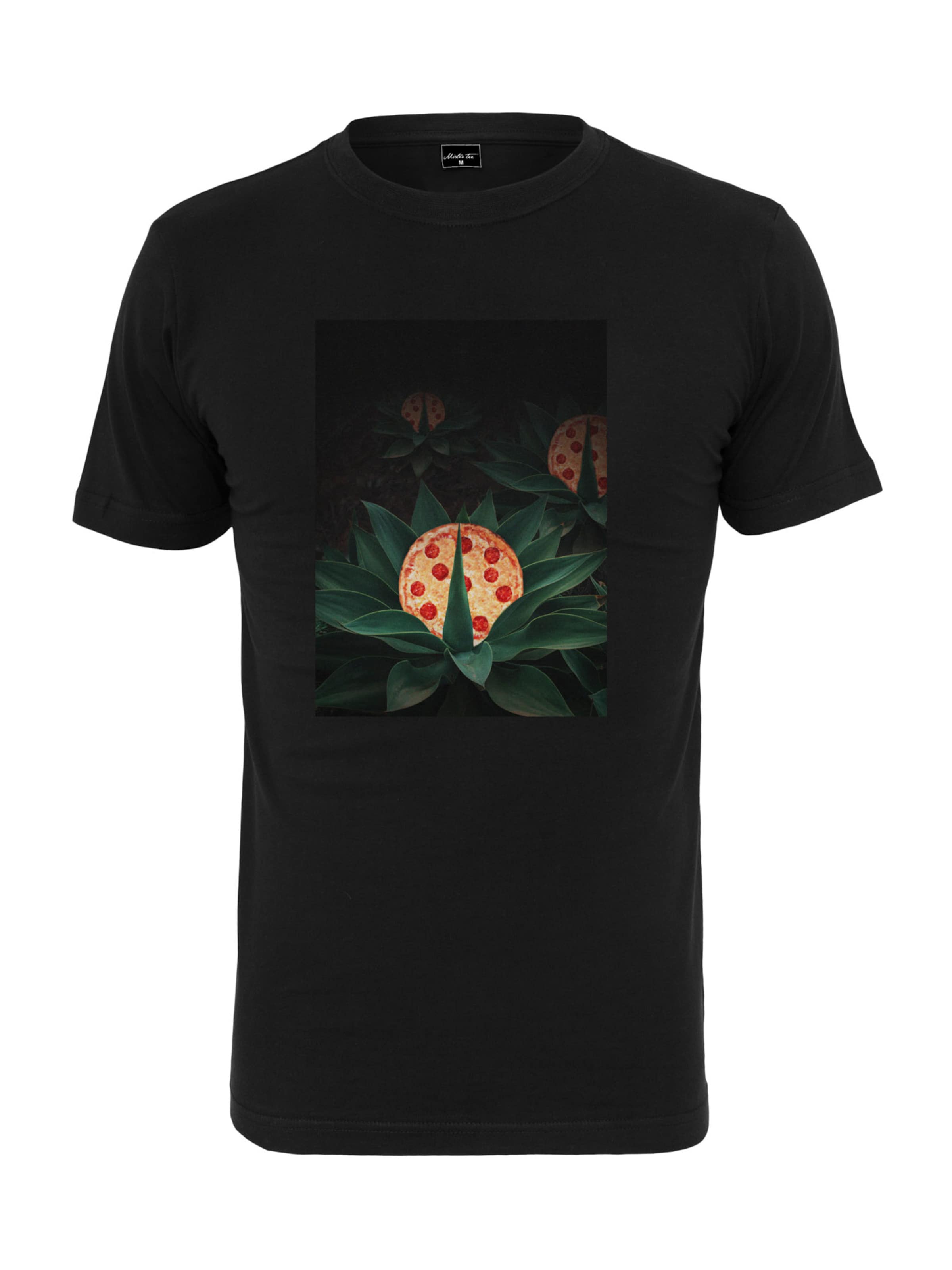 Maglietta 'Pizza Plant' di Mister Tee in nero: frontale