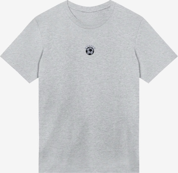 F4NT4STIC T-Shirt 'Keeper Stickerei' in Grau: Vorderseite