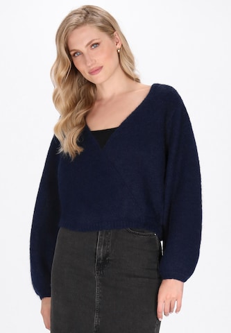 DreiMaster Vintage Knit cardigan in Blue: front