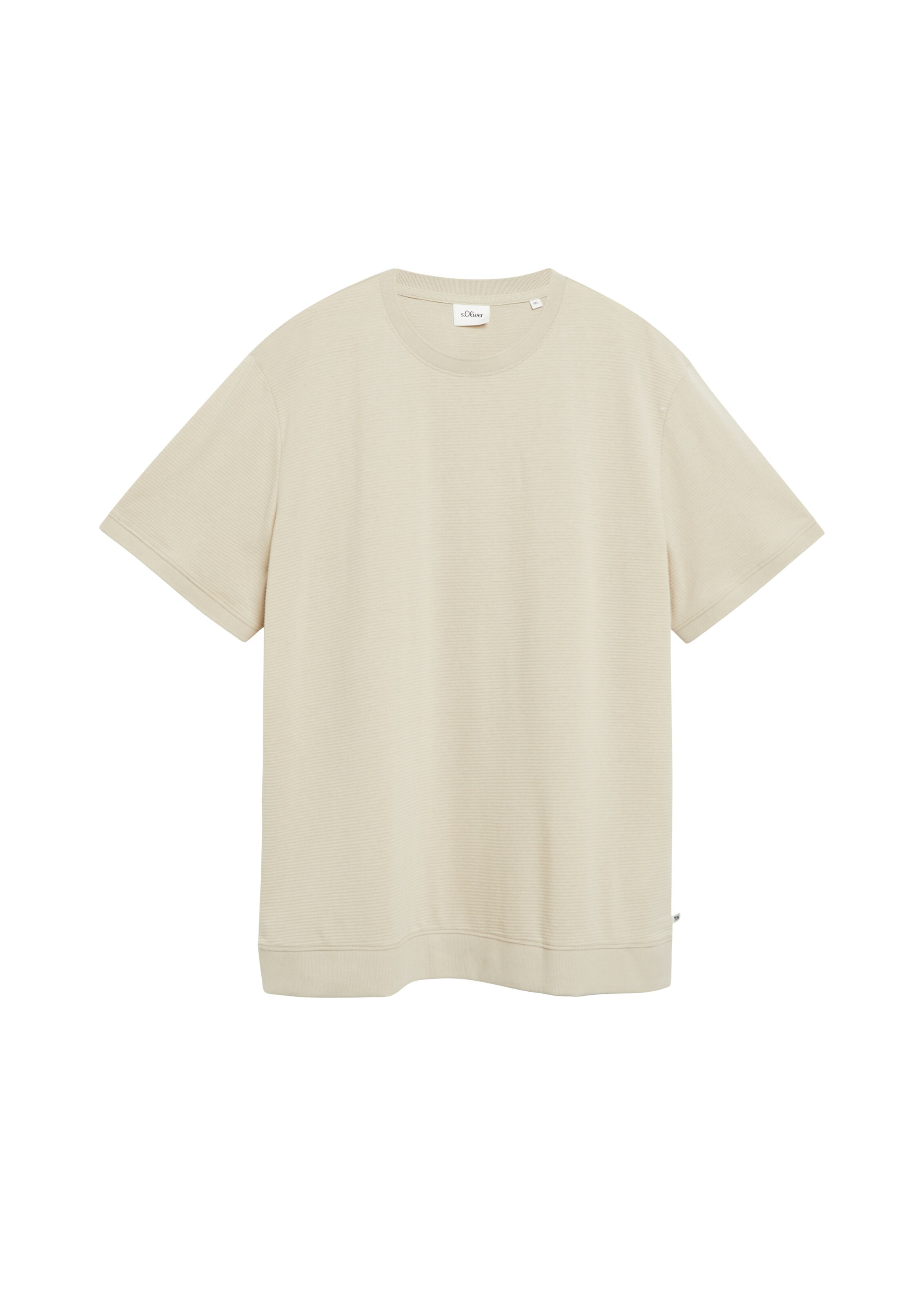 s.Oliver Men Big Sizes T-Shirt in Beige: Vorderseite