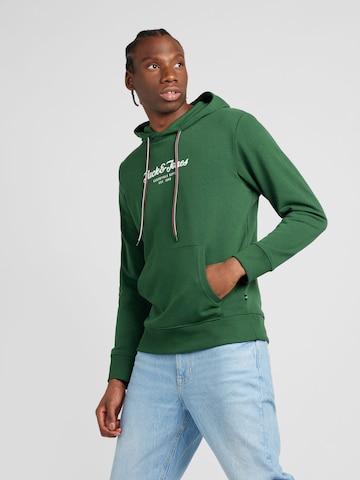 JACK & JONES Sweatshirt 'HENRY' i grøn: forside