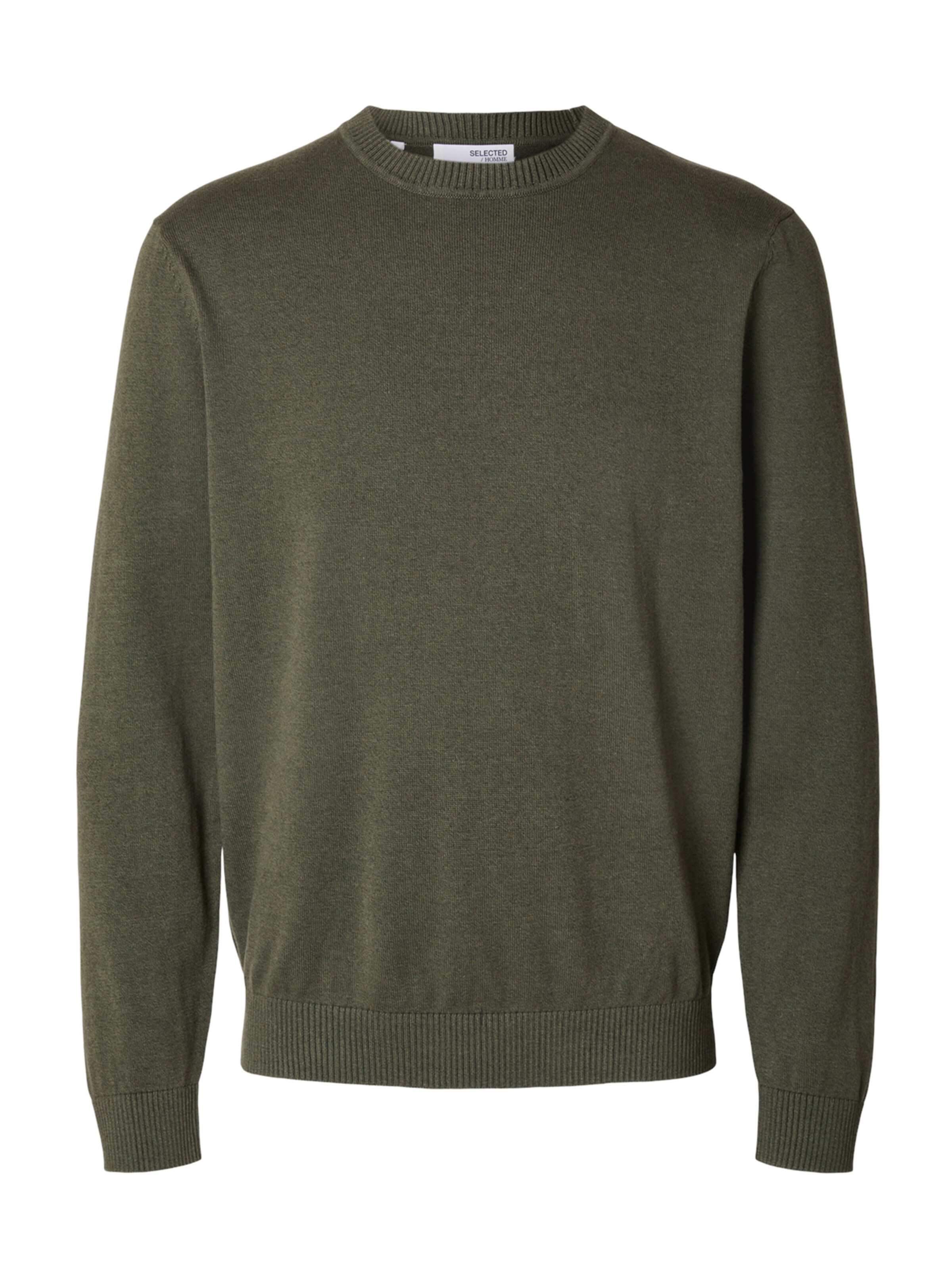 SELECTED Свитер 'SLHBERG' в Зеленый: спереди