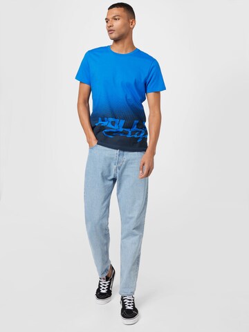 HOLLISTER Тениска 'WHOLESALE' в синьо