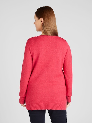 Vila Curve Sweater 'RIL' in Red