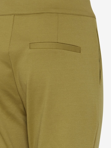 ICHI Rozkloszowany krój Spodnie w kolorze zielony