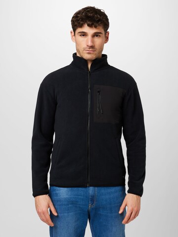 BLEND Fleece Jacket in Black: front
