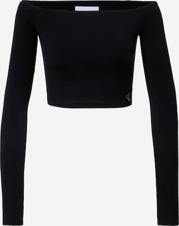 Pullover 'BARDOT' di Calvin Klein Jeans in nero: frontale