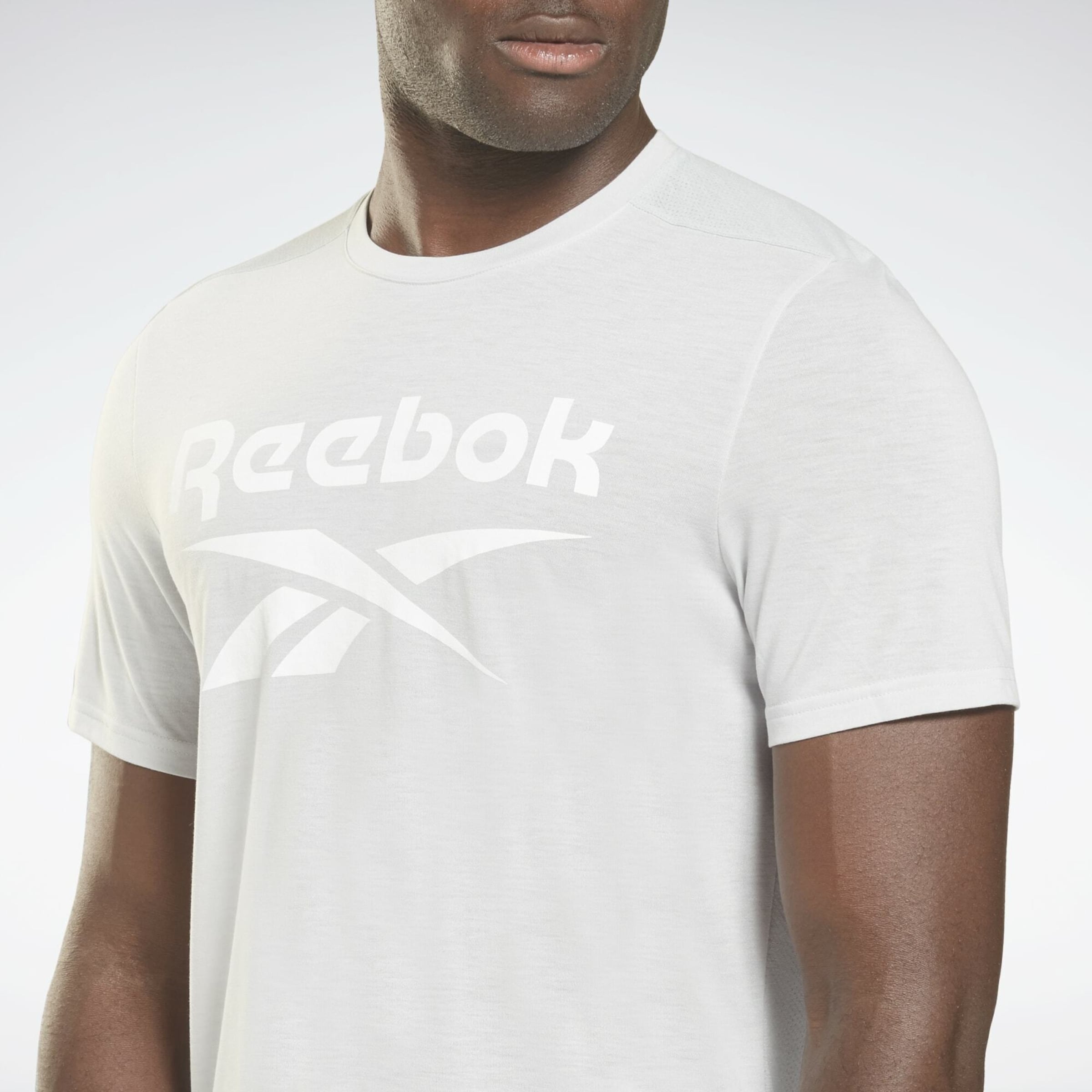Sport T-Shirt fonctionnel Reebok Sport en Gris Clair 