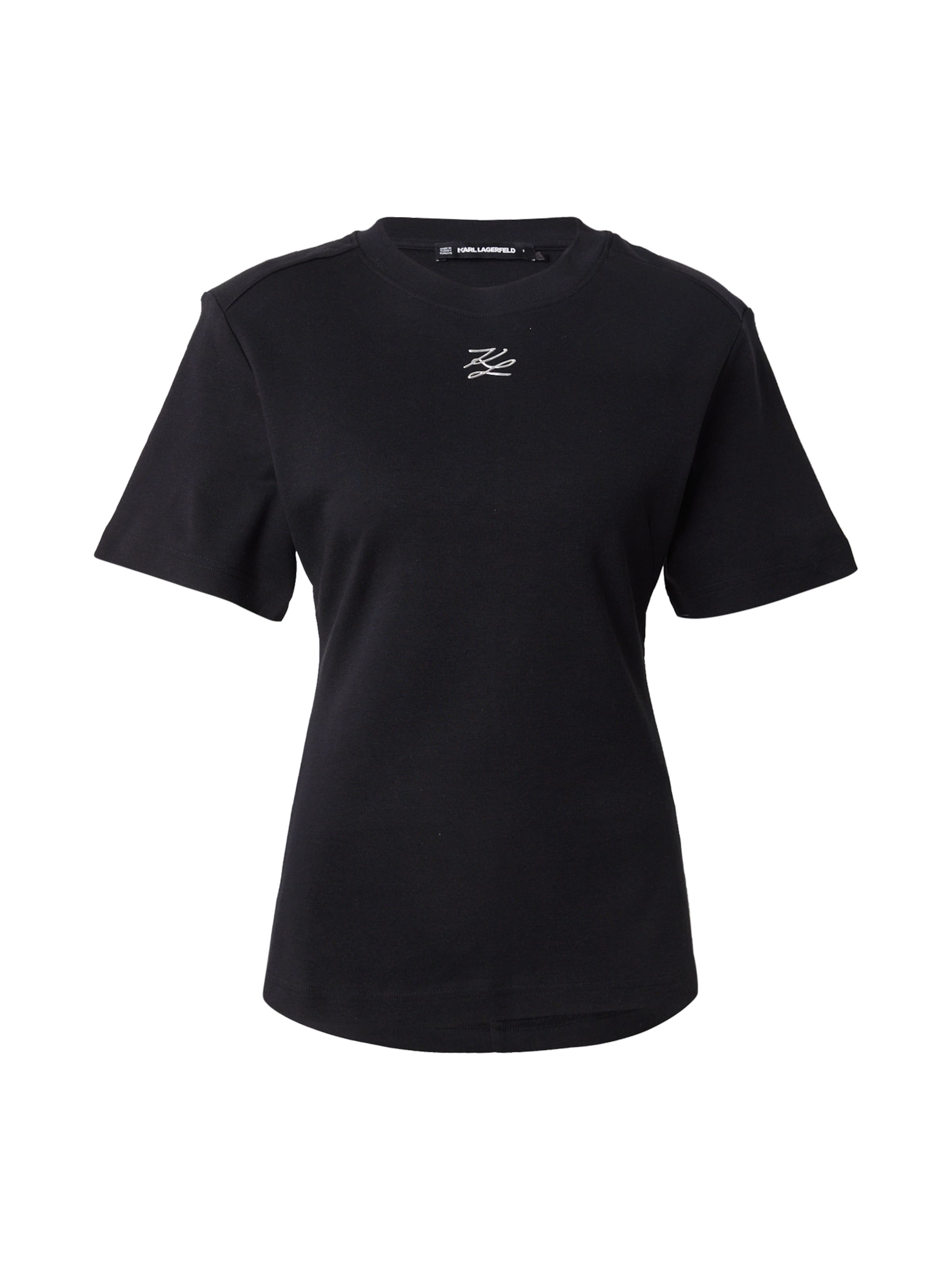 Tricou Karl Lagerfeld pe negru / alb, Vizualizare produs