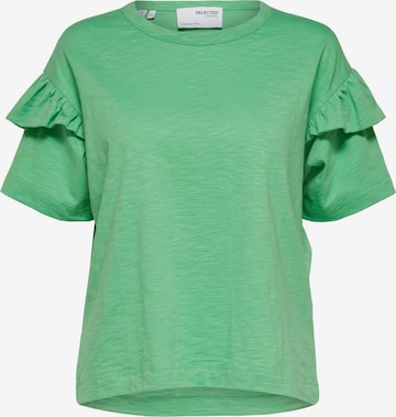 SELECTED FEMME Тениска 'Rylie' в зелено: отпред