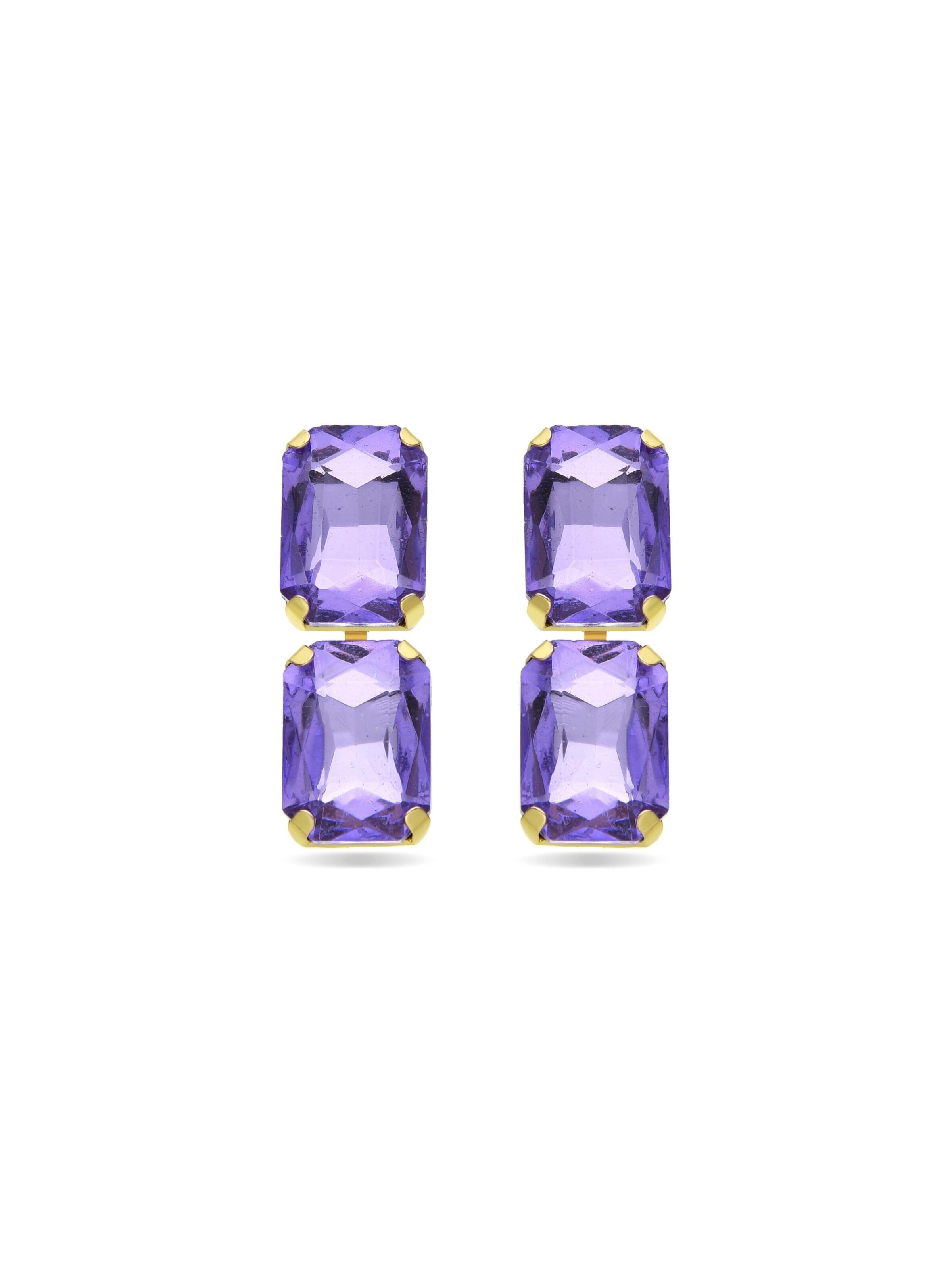 Boucles d'oreilles 'Ankek' Luxenter en violet : devant