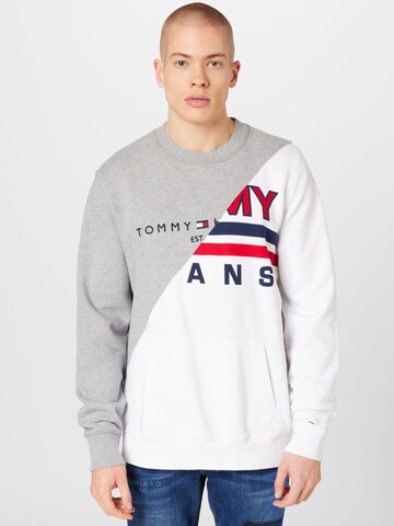 pelēks Tommy Jeans Sportisks džemperis: no priekšpuses