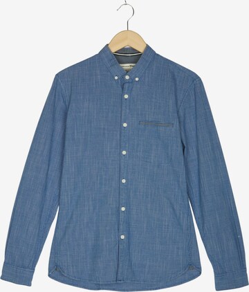 TOM TAILOR DENIM Button Up Shirt in M in Blue: front