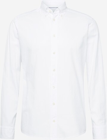 ETON Slim fit Button Up Shirt in White: front