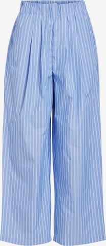 OBJECT Wide leg Pants 'POPLINA' in Blue: front