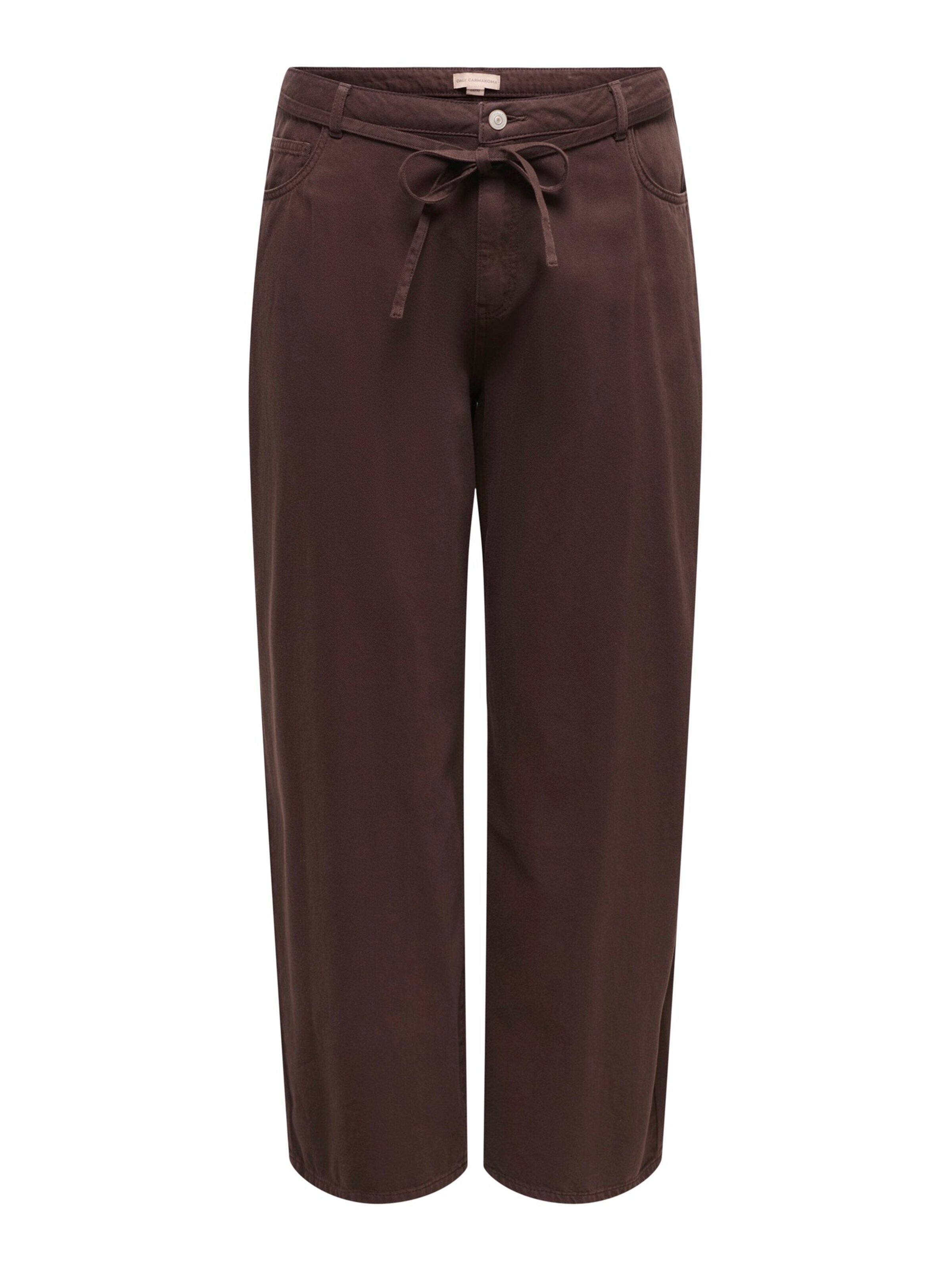 ONLY Carmakoma Barrel Pants in Brown: front