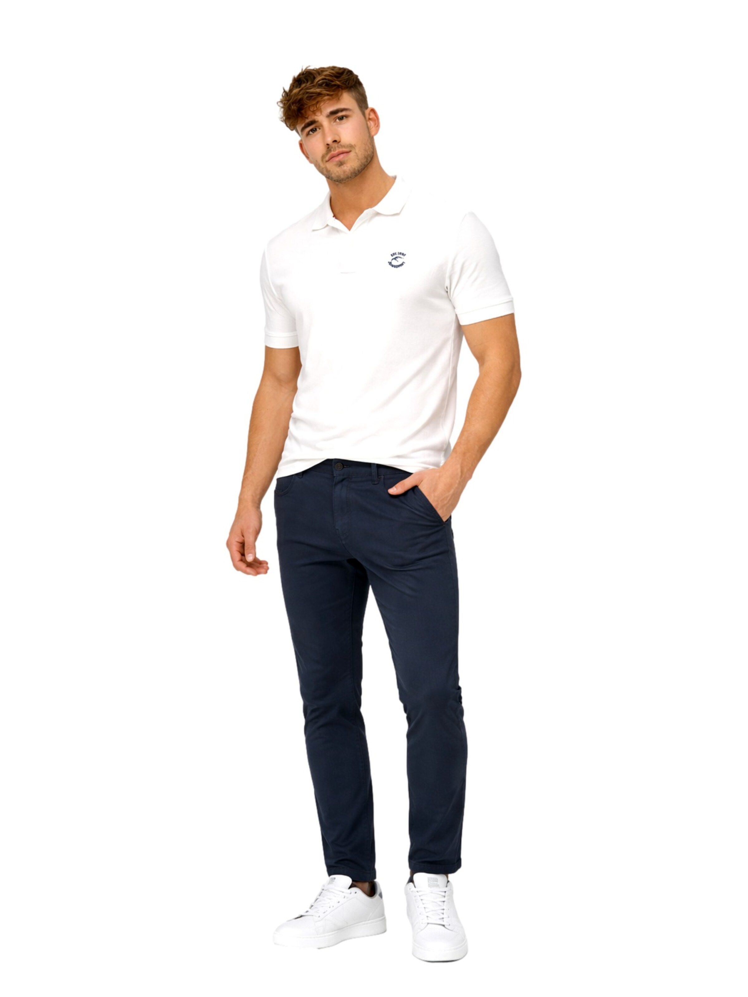 T-Shirt 'Wadim' INDICODE en blanc