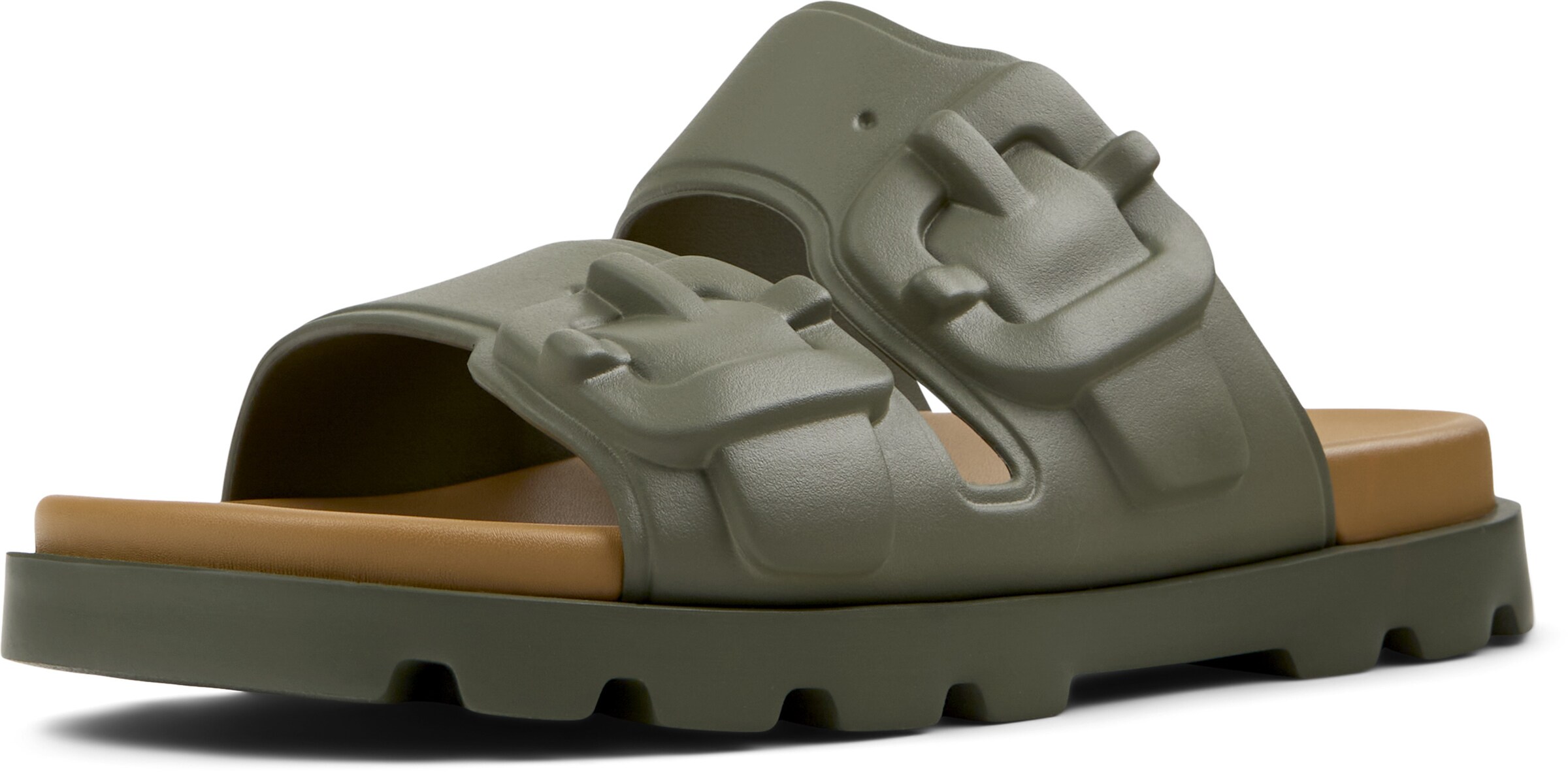 CAMPER Pantolette 'Brutus' in Grün: Vorderseite