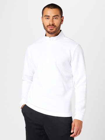 ADIDAS GOLF Athletic Sweater in White: front