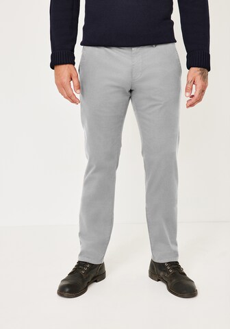 REDPOINT Slim fit Chino Pants in Grey: front