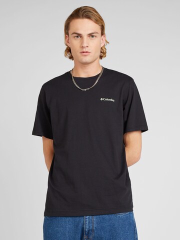 COLUMBIA - Camiseta funcional 'Rockaway River' en negro: frente