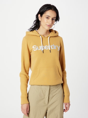 Sweat-shirt Superdry en jaune : devant