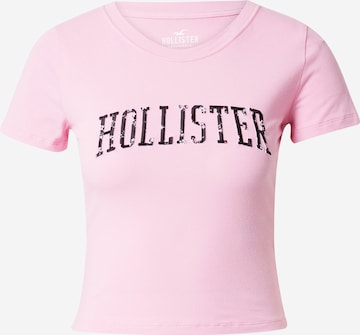 HOLLISTER Tričko 'CHERRY BLOSSOM' – pink: přední strana
