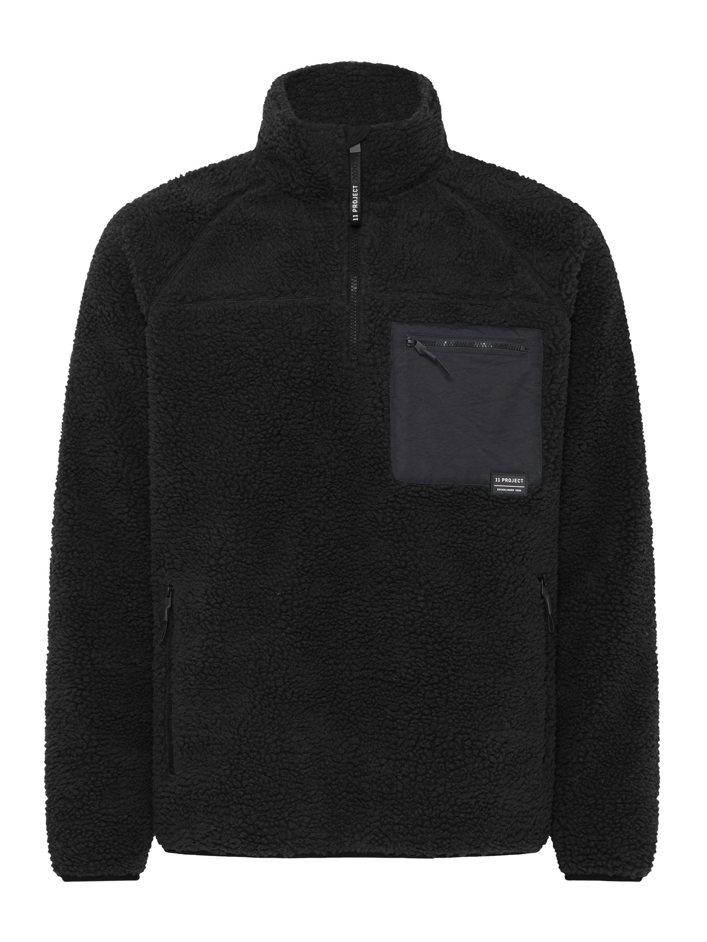 11 Project - Sudadera con cremallera ' SDHPRROMEL ' en negro: frente
