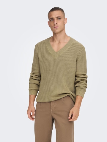 Only & Sons Sweater in Grey: front