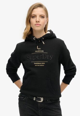 Superdry Sweatshirt in Zwart: voorkant