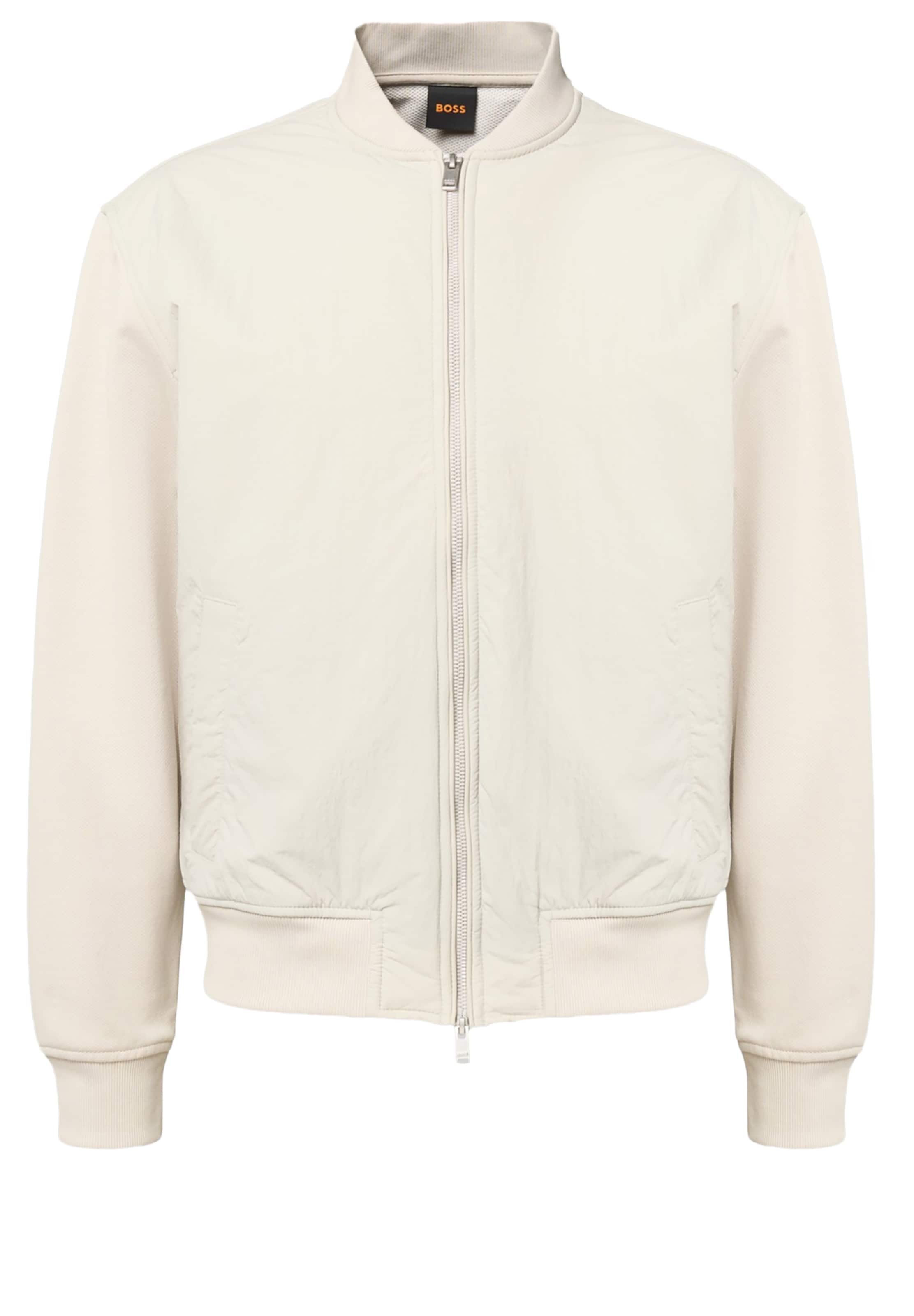 BOSS Sportsweatshirt in Beige: Vorderseite