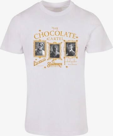 T-Shirt 'Wonka - The Chocolate Cartel' ABSOLUTE CULT en blanc : devant