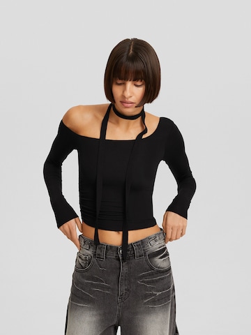 Bershka Shirt in Schwarz: predná strana