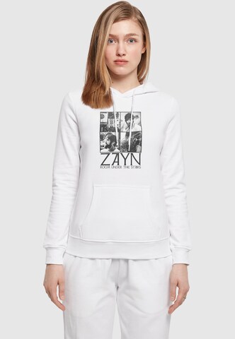 Sweat-shirt 'Zayn - Quad' Merchcode en blanc : devant