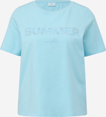 s.Oliver BLACK LABEL T-Shirt in Blau: predná strana