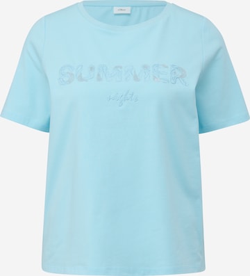 s.Oliver BLACK LABEL Shirt in Blauw: voorkant