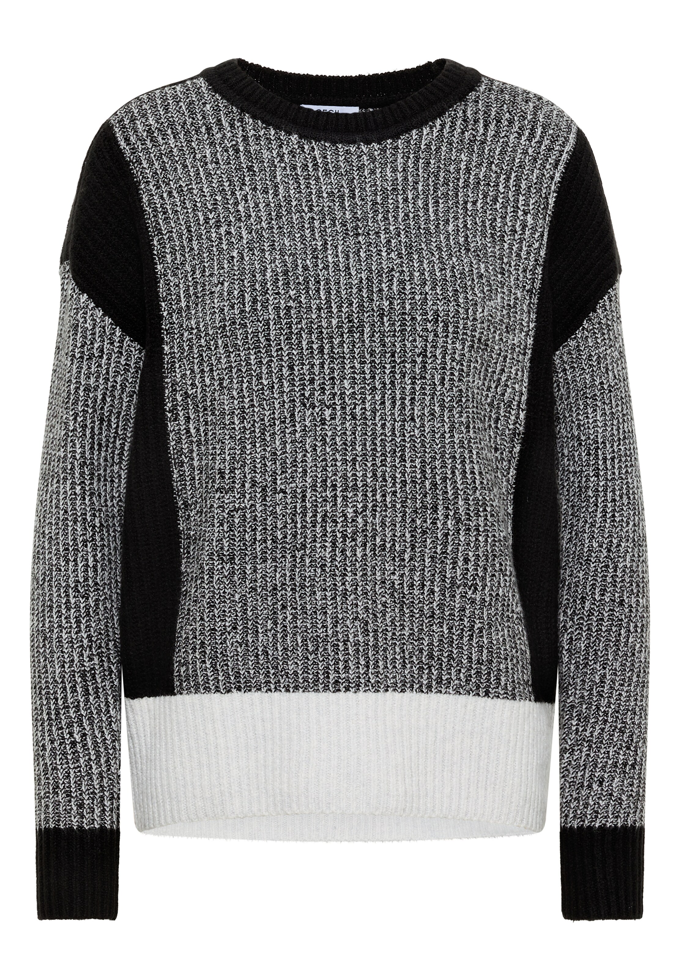 STREET ONE Pullover 'Mouliné' in Grau: Vorderseite
